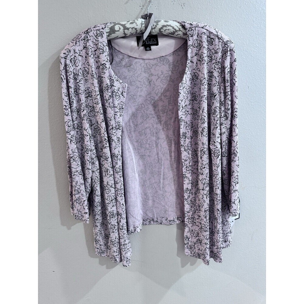 Alex‎ Evenings Womens 3X Hook-Front Dressy Evening Jacket Pink NWT